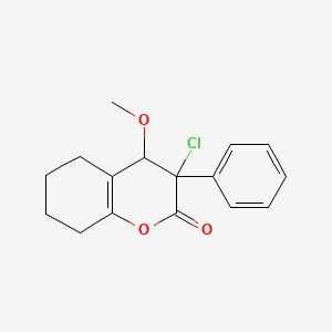 3-chloro-4-methoxy-3-phenyl-5,6,7,8-tetrahydro-4H-chromen-2-one