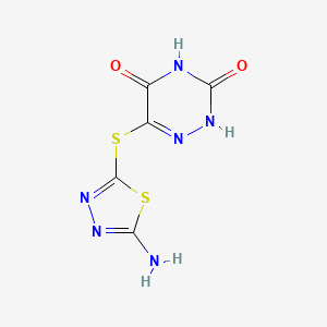 6-[(5-amino-1,3,4-thiadiazol-2-yl)sulfanyl]-2H-1,2,4-triazine-3,5-dione