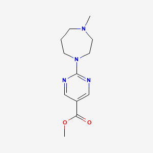 molecular formula C12H18N4O2 B1400345 2-(4-甲基-1,4-二氮杂环戊-1-基)嘧啶-5-甲酸甲酯 CAS No. 1035271-70-5