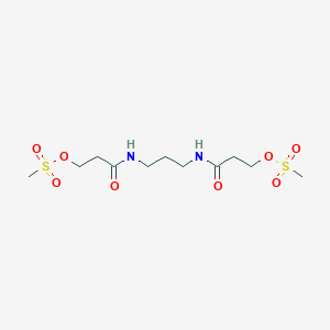 [3-[3-(3-Methylsulfonyloxypropanoylamino)propylamino]-3-oxopropyl] methanesulfonate