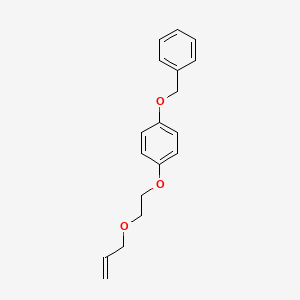 molecular formula C18H20O3 B1400349 1-(2-(烯丙氧基)乙氧基)-4-(苄氧基)苯 CAS No. 1354967-78-4
