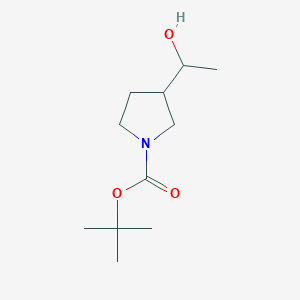 molecular formula C11H21NO3 B1400351 叔丁基-3-(1-羟乙基)吡咯烷-1-甲酸酯 CAS No. 1314400-71-9