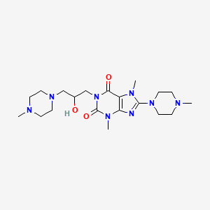 1-[2-Hydroxy-3-(4-methylpiperazin-1-yl)propyl]-3,7-dimethyl-8-(4-methylpiperazin-1-yl)purine-2,6-dione