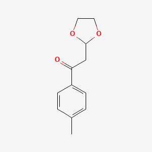 B1400352 2-(1,3-Dioxolan-2-yl)-1-(4-methylphenyl)-ethanone CAS No. 857195-76-7
