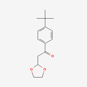 B1400353 1-(4-tert-Butyl-phenyl)-2-(1,3-dioxolan-2-yl)-ethanone CAS No. 1263365-67-8