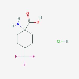 1-Amino-4-(trifluoromethyl)cyclohexanecarboxylic acid;hydrochloride