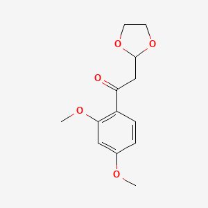 B1400357 1-(2,4-Dimethoxy-phenyl)-2-(1,3-dioxolan-2-yl)-ethanone CAS No. 1263365-93-0
