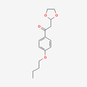 B1400359 1-(4-Butoxy-phenyl)-2-(1,3-dioxolan-2-yl)-ethanone CAS No. 1263365-69-0