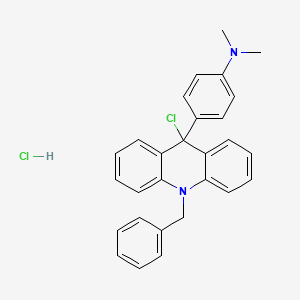 4-(10-benzyl-9-chloroacridin-9-yl)-N,N-dimethylaniline;hydrochloride