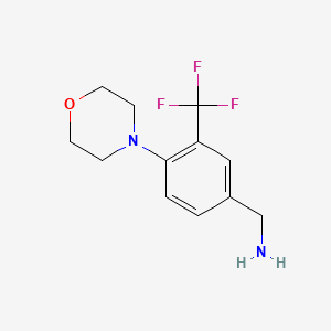molecular formula C12H15F3N2O B1400362 4-(吗啉-4-基)-3-(三氟甲基)苯甲胺 CAS No. 1241911-23-8
