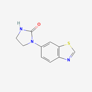 molecular formula C10H9N3OS B1400367 1-苯并噻唑-6-基-咪唑啉-2-酮 CAS No. 1260008-78-3