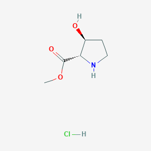 molecular formula C6H12ClNO3 B1400380 盐酸 (2S,3S)-3-羟基吡咯烷-2-羧酸甲酯 CAS No. 213131-32-9