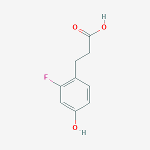 molecular formula C9H9FO3 B1400381 3-(2-氟-4-羟基苯基)丙酸 CAS No. 1261674-98-9