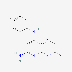 Pyrido(2,3-b)pyrazine, 6-amino-8-(p-chloroanilino)-3-methyl-