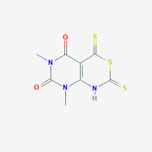 molecular formula C8H7N3O2S3 B14004053 6,8-dimethyl-2,4-bis(sulfanylidene)-1H-pyrimido[4,5-d][1,3]thiazine-5,7-dione CAS No. 71266-56-3