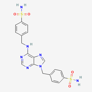 4-({6-[(4-Sulfamoylbenzyl)amino]-9h-purin-9-yl}methyl)benzenesulfonamide