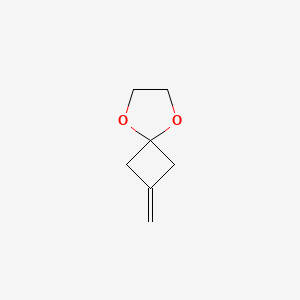 molecular formula C7H10O2 B1400407 2-亚甲基-5,8-二氧杂螺[3.4]辛烷 CAS No. 99620-40-3