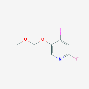 molecular formula C7H7FINO2 B1400408 2-Fluoro-4-iodo-5-(methoxymethoxy)pyridine CAS No. 1034467-27-0