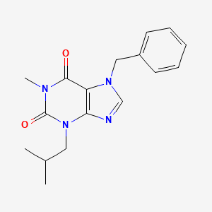 1H-Purine-2,6-dione, 3,7-dihydro-1-methyl-3-(2-methylpropyl)-7-(phenylmethyl)-