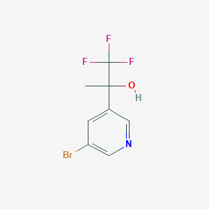 molecular formula C8H7BrF3NO B1400415 2-(5-溴吡啶-3-基)-1,1,1-三氟丙-2-醇 CAS No. 1356483-46-9