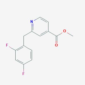 molecular formula C14H11F2NO2 B1400417 Methyl 2-(2,4-difluorobenzyl)isonicotinate CAS No. 1251845-17-6