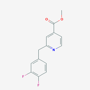 molecular formula C14H11F2NO2 B1400418 Methyl 2-(3,4-difluorobenzyl)isonicotinate CAS No. 1251845-01-8