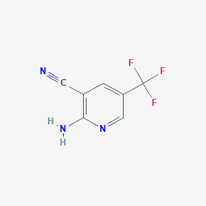molecular formula C7H4F3N3 B1400421 2-Amino-5-(trifluoromethyl)pyridine-3-carbonitrile CAS No. 1211514-97-4