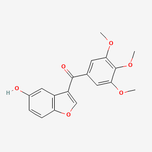 B1400424 (5-Hydroxy-1-benzofuran-3-yl)(3,4,5-trimethoxyphenyl)methanone CAS No. 1254339-38-2