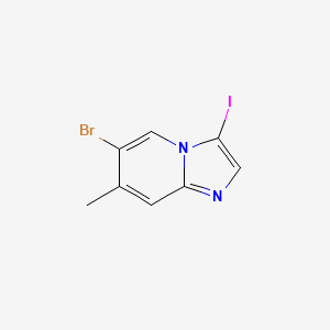 molecular formula C8H6BrIN2 B1400430 6-溴-3-碘-7-甲基咪唑并[1,2-a]吡啶 CAS No. 1246184-61-1