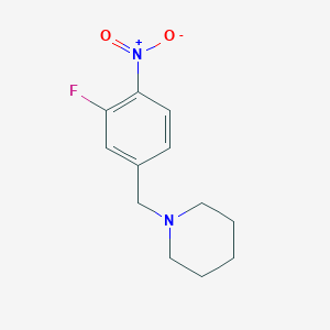 B1400431 1-(3-Fluoro-4-nitrobenzyl)piperidine CAS No. 1357924-03-8
