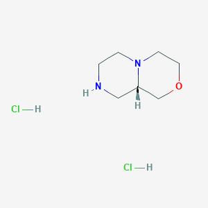 molecular formula C7H16Cl2N2O B1400436 (S)-八氢吡嗪并[2,1-C][1,4]恶嗪二盐酸盐 CAS No. 1089280-14-7