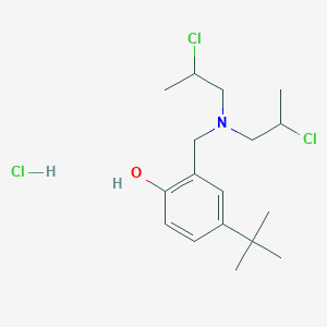 2-[[Bis(2-chloropropyl)amino]methyl]-4-tert-butylphenol;hydrochloride