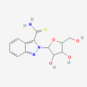 2-[3,4-Dihydroxy-5-(hydroxymethyl)oxolan-2-yl]indazole-3-carbothioamide