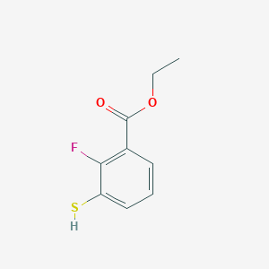 molecular formula C9H9FO2S B1400441 2-氟-3-巯基苯甲酸乙酯 CAS No. 1359983-13-3