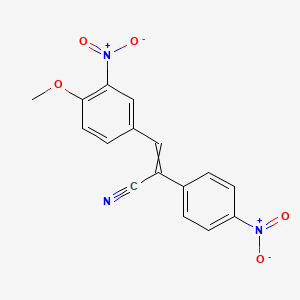 3-(4-Methoxy-3-nitrophenyl)-2-(4-nitrophenyl)prop-2-enenitrile