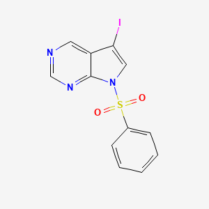 B1400442 5-Iodo-7-(phenylsulfonyl)-7H-Pyrrolo[2,3-d]pyrimidine CAS No. 1196662-07-3
