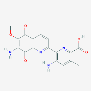 5-Amino-6-(7-amino-6-methoxy-5,8-dioxoquinolin-2-yl)-3-methylpyridine-2-carboxylic acid