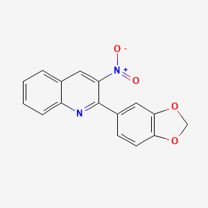 2-(1,3-Benzodioxol-5-yl)-3-nitroquinoline