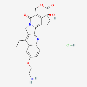 (19S)-7-(2-aminoethoxy)-10,19-diethyl-19-hydroxy-17-oxa-3,13-diazapentacyclo[11.8.0.02,11.04,9.015,20]henicosa-1(21),2,4(9),5,7,10,15(20)-heptaene-14,18-dione;hydrochloride