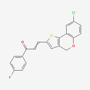 3-(8-chloro-4H-thieno[3,2-c]chromen-2-yl)-1-(4-fluorophenyl)prop-2-en-1-one