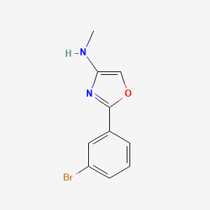 molecular formula C10H9BrN2O B14004486 2-(3-Bromo-phenyl)-oxazol-4-YL-methylamine CAS No. 885273-09-6