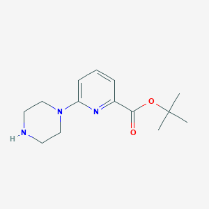 molecular formula C14H21N3O2 B1400451 tert-Butyl 6-piperazin-1-ypyridine-2-carboxylate CAS No. 1053656-96-4