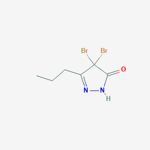 4,4-dibromo-3-propyl-1H-pyrazol-5-one