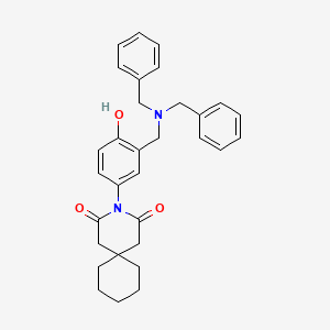 3-{3-[(Dibenzylamino)methyl]-4-hydroxyphenyl}-3-azaspiro[5.5]undecane-2,4-dione