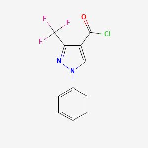 molecular formula C11H6ClF3N2O B1400454 1-苯基-3-三氟甲基-1H-吡唑-4-酰氯 CAS No. 1003579-29-0