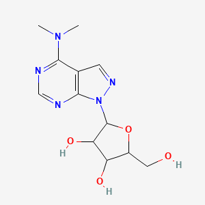 2-[4-(Dimethylamino)pyrazolo[3,4-d]pyrimidin-1-yl]-5-(hydroxymethyl)oxolane-3,4-diol