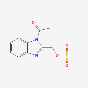 (1-acetyl-1H-benzimidazol-2-yl)methyl methanesulfonate