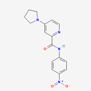 molecular formula C16H16N4O3 B14004554 n-(4-Nitrophenyl)-4-(pyrrolidin-1-yl)pyridine-2-carboxamide CAS No. 66933-53-7