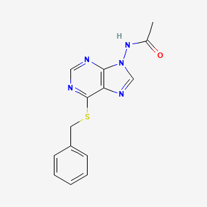 Acetamide, N-[6-(benzylthio)-9H-purin-9-yl]-