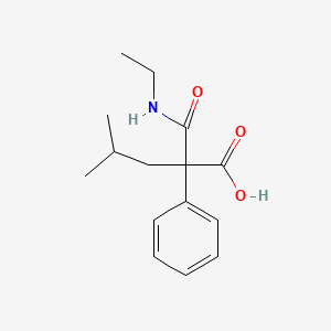 2-(Ethylcarbamoyl)-4-methyl-2-phenylpentanoic acid